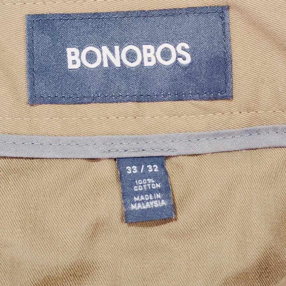 Bonobos Chino Pants 33x32 Mens Wednesday Slim Fit Cotton 12356-KH003 Y2K Preppy
